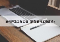 软件开发工作工资（开发软件工资高吗）