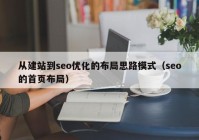 从建站到seo优化的布局思路模式（seo的首页布局）