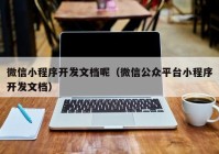 微信小程序开发文档呢（微信公众平台小程序开发文档）