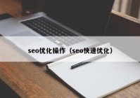 seo优化操作（seo快速优化）