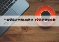 宁波受欢迎全网seo优化（宁波网络优化推广）