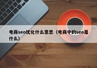 电商seo优化什么意思（电商中的seo是什么）