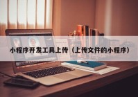 小程序开发工具上传（上传文件的小程序）