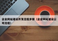 企业网站建设开发流程步骤（企业网站建设公司流程）