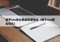 南平seo优化新站快速排名（南宁seo排名优化）