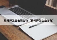 软件开发类公司名称（软件开发企业名称）