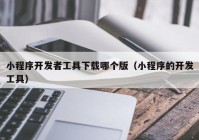 小程序开发者工具下载哪个版（小程序的开发工具）