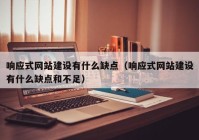 响应式网站建设有什么缺点（响应式网站建设有什么缺点和不足）