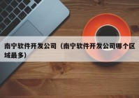 南宁软件开发公司（南宁软件开发公司哪个区域最多）