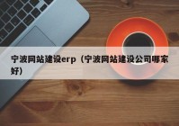 宁波网站建设erp（宁波网站建设公司哪家好）