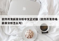 软件开发前景分析中文正式版（软件开发市场前景分析怎么写）