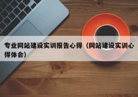 专业网站建设实训报告心得（网站建设实训心得体会）