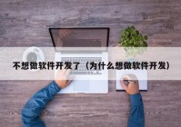 不想做软件开发了（为什么想做软件开发）