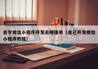 自学微信小程序开发去哪接单（自己开发微信小程序教程）