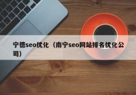 宁德seo优化（南宁seo网站排名优化公司）